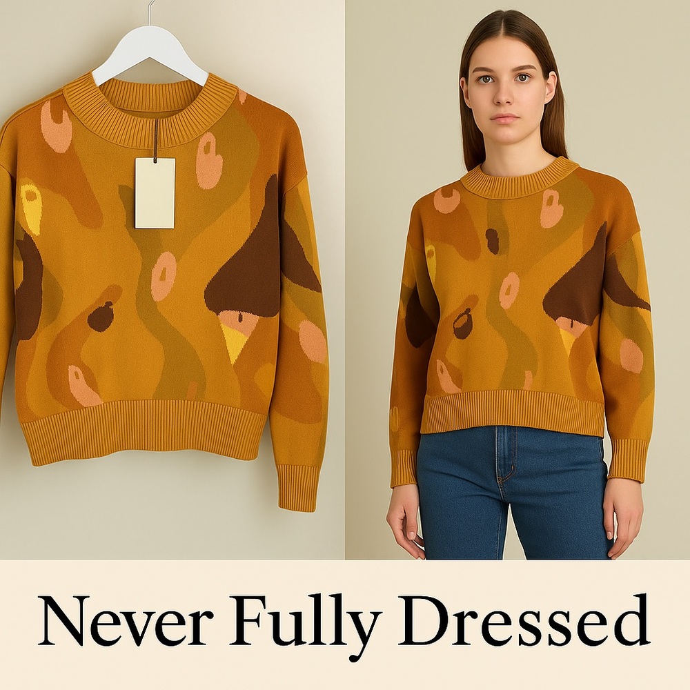 NWT Never Fully Dressed Abstract Knit Sweater | Size 4 (UK 8) | NWT